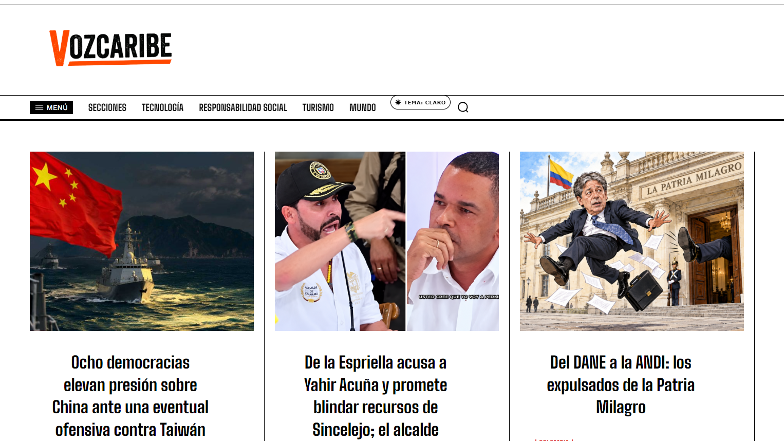 VOZCARIBE homepage